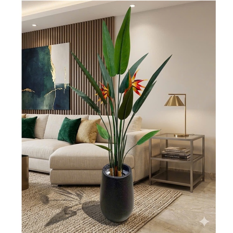 Chậu cây thiên điểu giả kèm chậu 1m5 mã HN